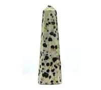 Aashita Creations Dalmatian Jasper Crystal Tower Obelisk Point for Chakra, Healing and Balancing - AAA Grade Original Certified Gemstone Agate for Reiki Meditation Yoga Spiritual (2-3 Inches)