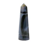 Aashita Creations Dendrite Agate Crystal Tower Obelisk Point for Chakra, Healing and Balancing - AAA Grade Original Certified Gemstone Agate for Reiki Meditation Yoga Spiritual (2-3 Inches)