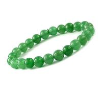 Aashita Creations Green Onyx Natural Semi Precious Crystal Stone 8mm Beads Bracelet for Reiki Healing and Crystal Healing Chakra Stones