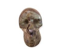 Aashita Creations Labradorite Crystal Skull Head for Reiki Healing and Crystal Healing Crystal Skull Halloween Decoration (Weight 30-50 Gram)