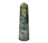 Aashita Creations Labradorite Crystal Tower Obelisk Point for Chakra, Healing and Balancing - AAA Grade Original Certified Gemstone Agate for Reiki Meditation Yoga Spiritual (2-3 Inches)