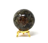 Aashita Creations Labradorite Orgone Sphere Ball with Holder - Natural Carved 50-60 mm