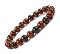 Aashita Creations Mahagony Obsidian Natural Semi Precious Crystal Stone 8mm Beads Bracelet for Reiki Healing and Crystal Healing Chakra Stones