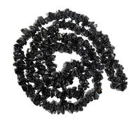 Aashita Creations Natural Black Onyx Mala/Necklace Crystal Stone Chip Bead Mala for Reiki Healing and Crystal Healing Stone