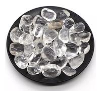 Aashita Creations Natural Clear Quartz Crystal Pebbles Tumbled Stone for Wealth & Prosperity (100 Grams)