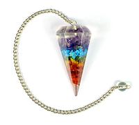 Aashita Creations Natural-Dowser-Stone Pendulum for Healing and Meditation (Multicolour)