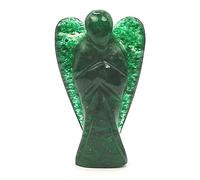 Aashita Creations Natural Green Aventurine Angel Statue Figurine Handcarved Stone of Good Luck - Reiki, Healing Crystal Therapy (2 Inches)
