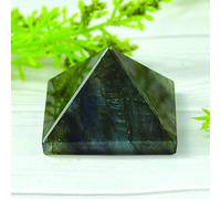 Aashita Creations Natural Labradorite Reiki Healing and Crystal Healing Stone Pyramid (30-35 mm Approx, Standard, Green)