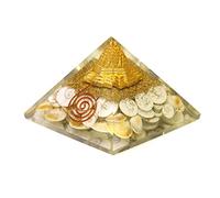 Aashita Creations Natural Orgonite Energy Gomti Chakra Shree Yantra Pyramid for Wealth and Prosperity