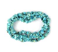 Aashita Creations Natural Turquoise Mala/Necklace Crystal Stone Chip Bead Mala for Reiki Healing and Crystal Healing Stons (Color : Blue)