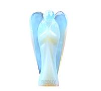 Aashita Creations Opalite Angel Crystal Angel Natural Healing Stone Angel Hand Carved Stone Angel Gift, Size 3 Inch