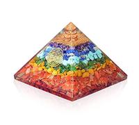 Aashita Creations Orgonite Pyramid 7 Chakra Healing Crystal Seven Chakra Crystal