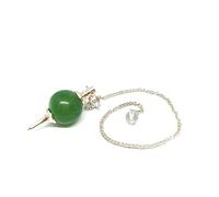 Aashita Creations Round Ball Crystal Dowsing pendulum for Reiki Healing, Meditation, Crystal Healing (Green Aventurine)