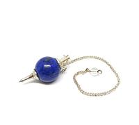 Aashita Creations Round Ball Crystal Dowsing pendulum for Reiki Healing, Meditation, Crystal Healing (Lapis lazuli)