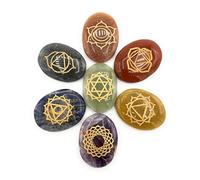 Aashita Creations Seven Chakra Reiki Crystal Healing (Oval Reiki Set)
