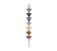 Aashita Creations Seven Chakra Wand Reiki Crystal Healing Wand with Pyramids Stick and Clear Quartz Pencil (Wand)