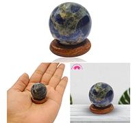 Aashita Creations Sodalite Ball/Sphere for Reiki Healing, Grid and Aura Cleaning, Vastu Correction and Crystal Healing Stone Ball Size 20 mm Approx (Color : Blue)