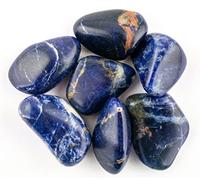 Aashita Creations Sodalite Natural Stones Tumble Rough Stone and Raw Stone For Healing, Reiki, Mediation, Crystal Healing, Super Quality With 100gm With Bag (Pack of 5-7 PCS)