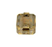 Aasiya Nautical Kelvin & Hughes Brújula de bolsillo de latón sinusoidal natural, brújula vintage para minería y herramienta de navegación al aire libre