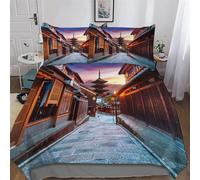 AASWSWW Kyoto Japón - Funda nórdica con fundas de almohada de 3 piezas, juego de funda nórdica de microfibra suave doble (200 x 200 cm)