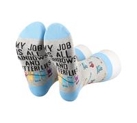 AATOP 2 pares de calcetines Phlebotomy Tech Phlebotomist Gift My Job Is All Rainbows And Butterflies Sock For Flebotomy Student, MY JOB 2S, Altoa única