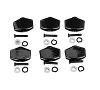 Aatraay Botones de Clavija de Afinación de Guitarra, Perillas de Afinador de Repuesto Estables de Metal con Diseño Texturizado Cómodo, para Guitarra Eléctrica Acústica (Negra)