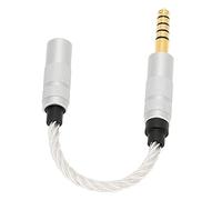 Aatraay Cable Adaptador Estéreo Balanceado de 4,4 Mm a 3,5 Mm, Núcleo de Cobre Plateado con TPE Transparente, Conector Chapado en Oro, Compatible con Reproductores DAP, Lotoo, Cayin