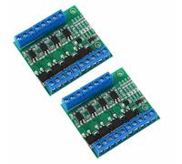 Aatraay Módulo MOS de 2 Piezas, Módulo de Tubo MOSFET de 4 Canales, Placa de Circuito de Amplificación PLC con Controlador de Aislamiento de Optoacoplador, para Válvula Solenoide de