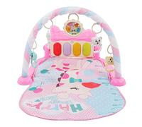 Aatraay Tapete de Juego para Gimnasio para Bebés, Tapete Sensorial para Aprendizaje de Actividades de Piano con Sonajeros y Luces Suaves, para Desarrollo Físico y Mental de Niños