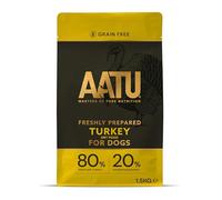AATU Comida Seca para Perros 80/20, Pavo, 1,5 kg, Receta sin Granos de proteínas sin Ingredientes Artificiales