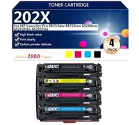 aauot 202X Cartucho de Tóner de Alta Capacidad Compatible para HP LaserJet Pro M254dw M254nw M280nw M281fdw M281fdn Impresoras, Varias Especificaciones Disponibles,1 Set