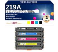 aauot 219A Cartuchos de Tóner Compatibles W2190A W2191A W2192A W2193A Repuesto para HP Color LaserJet Pro 3202dw 3302fdw Impresoras, Alto Volumen de Impresión,1 Set