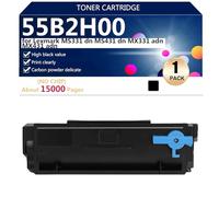 aauot Cartucho de Tóner de Alta Capacidad Compatible 55B2H00 para Lexmark MS331 dn MS431 dn MX331 ADN MX431 ADN Impresora, Impresión Fluida,Black