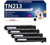aauot Cartucho de Tóner de Alto Rendimiento Compatible para Konica Minolta bizhub C203 y C253 Impresoras, Nítido y Nítido,Black-4 Pack