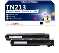 aauot Cartucho de Tóner de Alto Rendimiento Compatible para Konica Minolta bizhub C203 y C253 Impresoras, Nítido y Nítido,Black-2 Pack