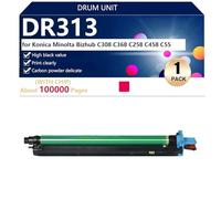 aauot DR313 Tambor de Alta Capacidad de Repuesto para Konica Minolta Bizhub C308 C368 C258 C458 C55 Impresoras, Impresión de Alta Definición, 100000 Páginas,Magenta-1 Pack