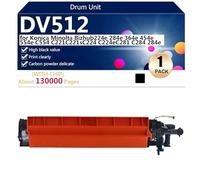 aauot DV512 Unidad de Revelador Compatible para Konica Minolta Bizhub 224e 284e 364e 454e 554e C554 C221 C221s C224 C224e C281 C284 284e Impresora, Nítida y Nítida, de Rápida adaptación,Black-1 Pack