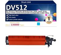 aauot DV512 Unidad de Revelador Compatible para Konica Minolta Bizhub 224e 284e 364e 454e 554e C554 C221 C221s C224 C224e C281 C284 284e Impresora, Nítida y Nítida, de Rápida adaptación,Cyan-1 Pack