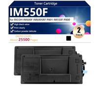 aauot IM550F Cartucho de Tóner para RICOH IM600F IM600SRF P801 IM550F P800 Impresoras, para Escolar, Hospitalario y Bancario, 22500 Páginas,Black-2 Pack