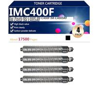 aauot IMC400F Cartucho de Tóner de Repuesto 842378 842379 842380 842381 para Ricoh IM C300F IM C400F IM C400SRF IM C401F IM C401SRF Impresoras【Alto Rendimiento de Impresión】,Black-4 Pack