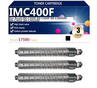 aauot IMC400F Cartucho de Tóner de Repuesto 842378 842379 842380 842381 para Ricoh IM C300F IM C400F IM C400SRF IM C401F IM C401SRF Impresoras【Alto Rendimiento de Impresión】,Black-3 Pack