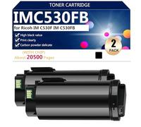 aauot IMC530FB Cartuchos de Tóner para Ricoh IM C530F IM C530FB Impresoras, para Escuelas, Hospitales y Bancos, 20500 Páginas,Black-2 Pack