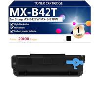 aauot MX-B42T Cartuchos de Tóner Compatibles para Sharp MX-B427PW MX-B427W Impresoras, Alto Rendimiento 20000 Páginas, Dos Especificaciones Disponibles,Black-no Chip