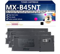 aauot MX-B45GT Cartuchos de Tóner para Sharp MX-B350P MX-B350W MX-B355W MX-B376W MX-B450P MX-B450W MX-B455W MX-B476W Impresoras, para Escuelas, Hospitales y Bancos, 30000 Páginas,Black-3 Pack