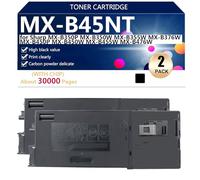 aauot MX-B45GT Cartuchos de Tóner para Sharp MX-B350P MX-B350W MX-B355W MX-B376W MX-B450P MX-B450W MX-B455W MX-B476W Impresoras, para Escuelas, Hospitales y Bancos, 30000 Páginas,Black-2 Pack