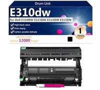 aauot Negro E310dw Cartucho de Tóner de Alta Capacidad de Repuesto para DELL E310DW E515DW E514DW E515DN Impresora,Black-1 Pack