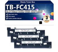 aauot TB-FC415 Caja de Tóner Residual de Repuesto con Chip para Toshiba E-Studio 2000AC 2010AC 2050C 2051C 2500AC 2510AC 2550C 2551C 2505AC Impresora, Nítida y Clara,Black-3 Pack