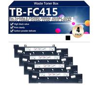 aauot TB-FC415 Reemplazo de la Caja de Tóner Residual 2010AC para Toshiba E-Studio 2000AC 2010AC 2050C 2051C 2500AC 2510AC 2550C 2551C 2505AC Impresora 【Volumen de Impresión Elevado】,Black-4 Pack