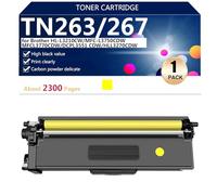aauot TN263 TN267 Cartucho de Tóner Compatible para Brother HL-L3210CW MFC-L3750CDW MFCL3770CDW DCPL3551CDW HLL3270CDW Impresoras, 3000 Páginas,Yellow
