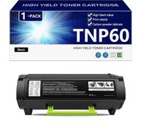 aauot TNP60 Cartucho de Tóner de Repuesto con Chip para Konica Minolta bizhub 3622 Impresora, 15000 Páginas,Black-1 Pack